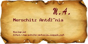 Merschitz Antónia névjegykártya